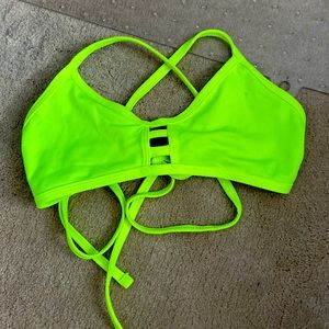 jolyn bikini top size medium neon green